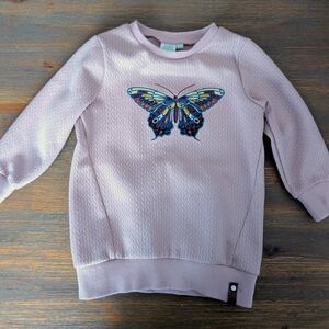 Kids Lavender Butterfly Sweatshirt